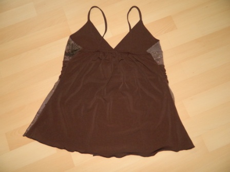 Společenský hnědý top , 42