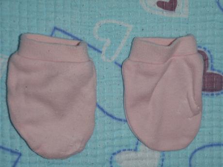 Růžové bavlněné rukavičky pro miminko, 62